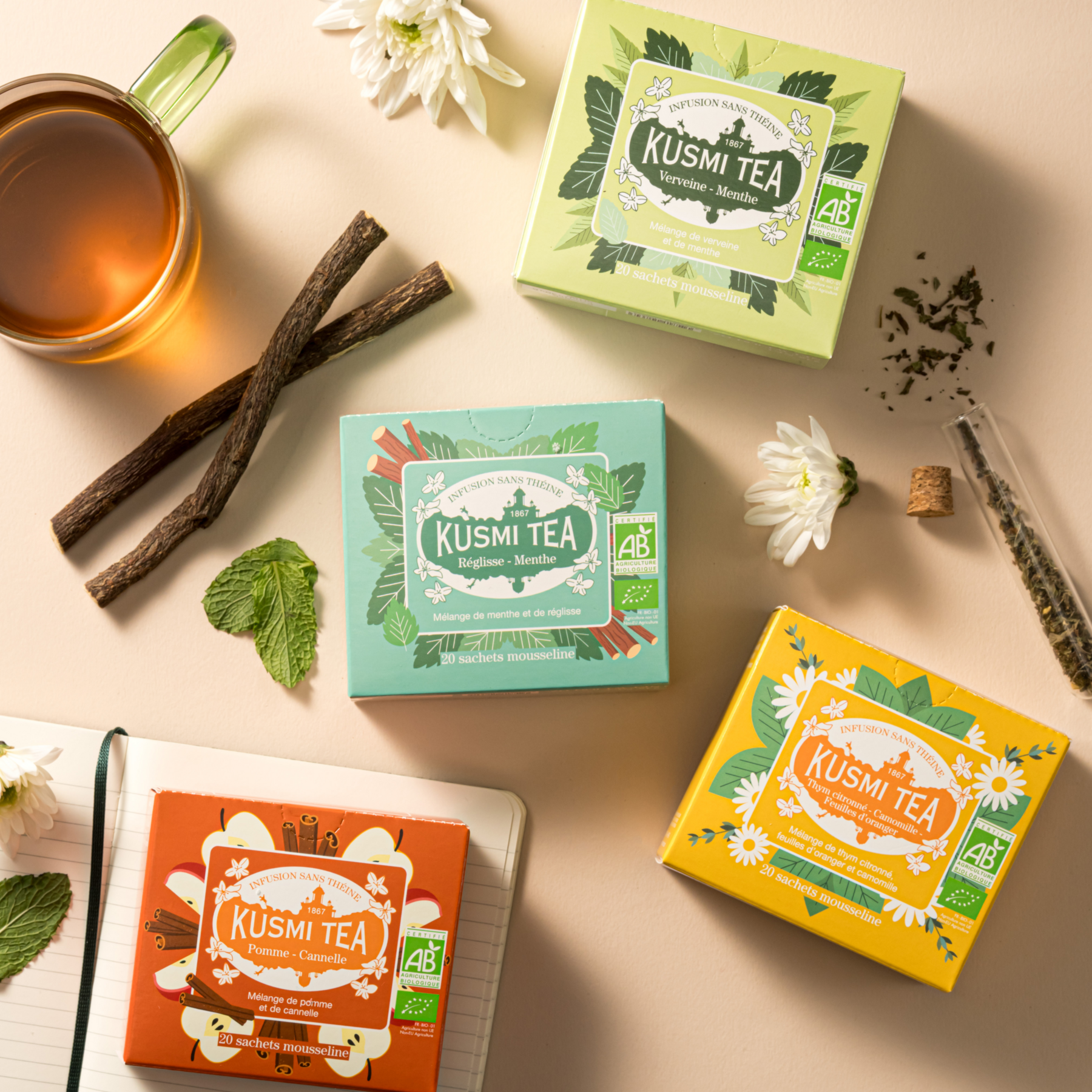 kusmi-tea-lemon-verbena-menta-infuso-bio image 2