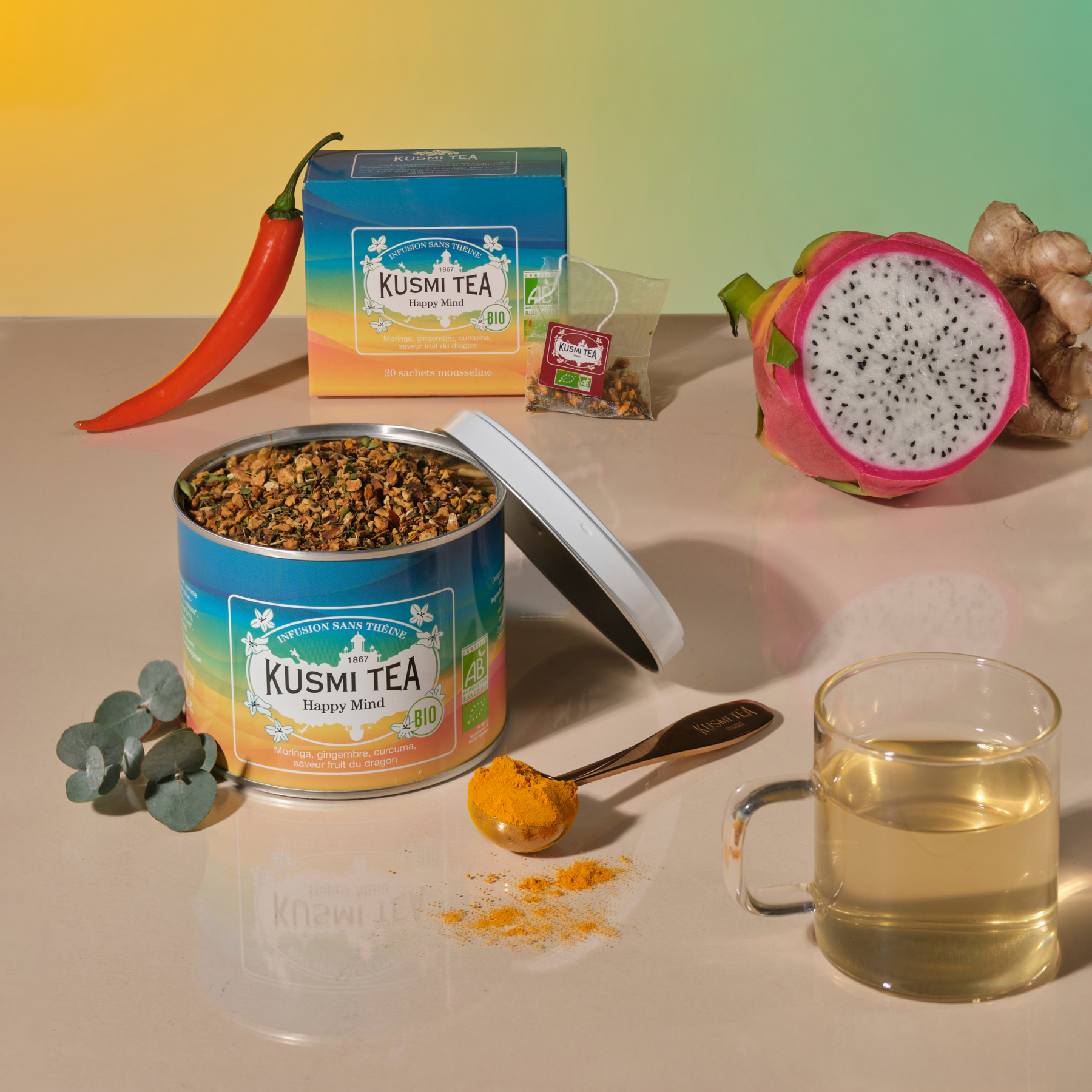 kusmi-tea-happy-mind-bio-infuso-limone-zenzero-e-curcuma image 2