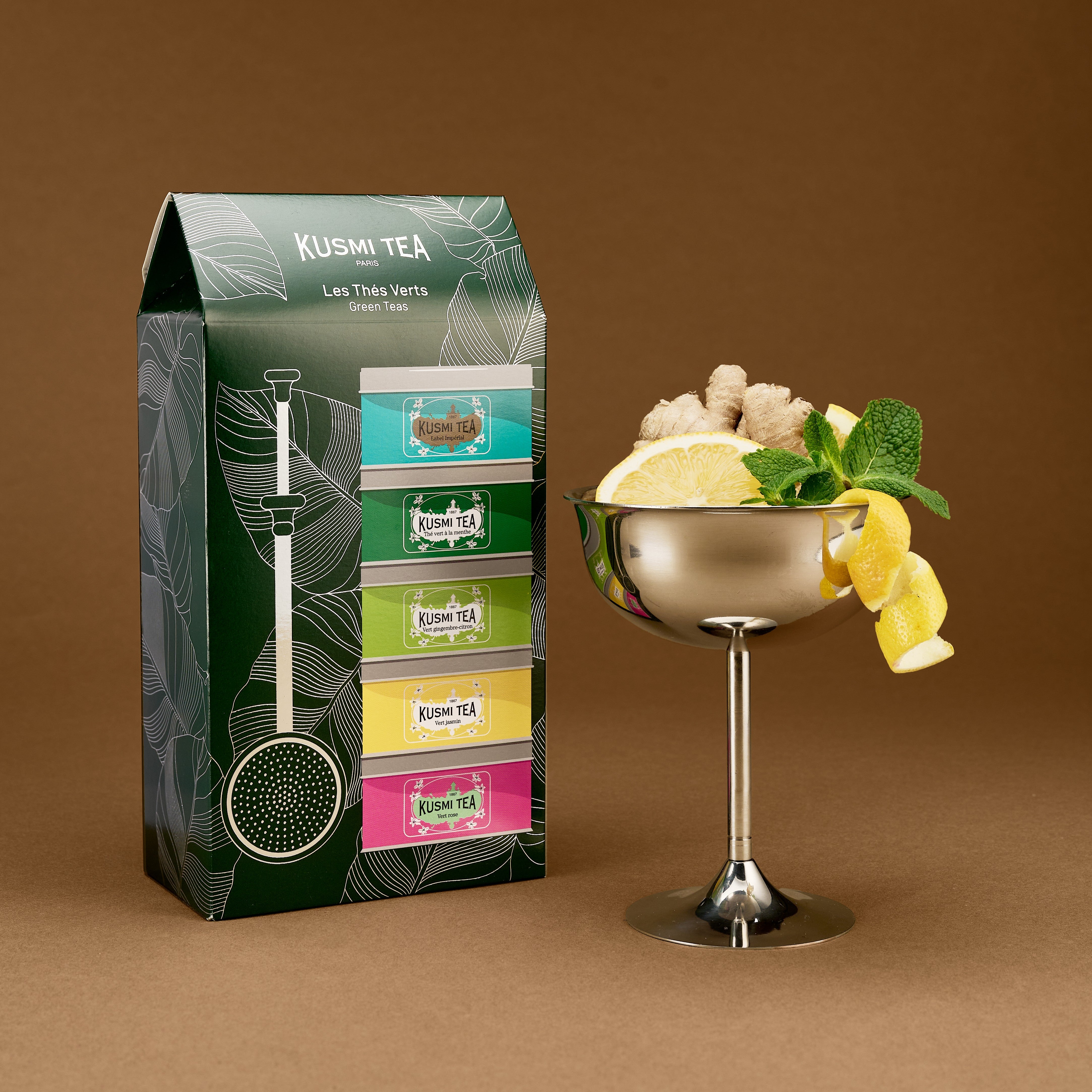 kusmi-tea-cofanetto-t-verdi-bio-5-miniature-sfuse-con-infusore-telescopico image 3