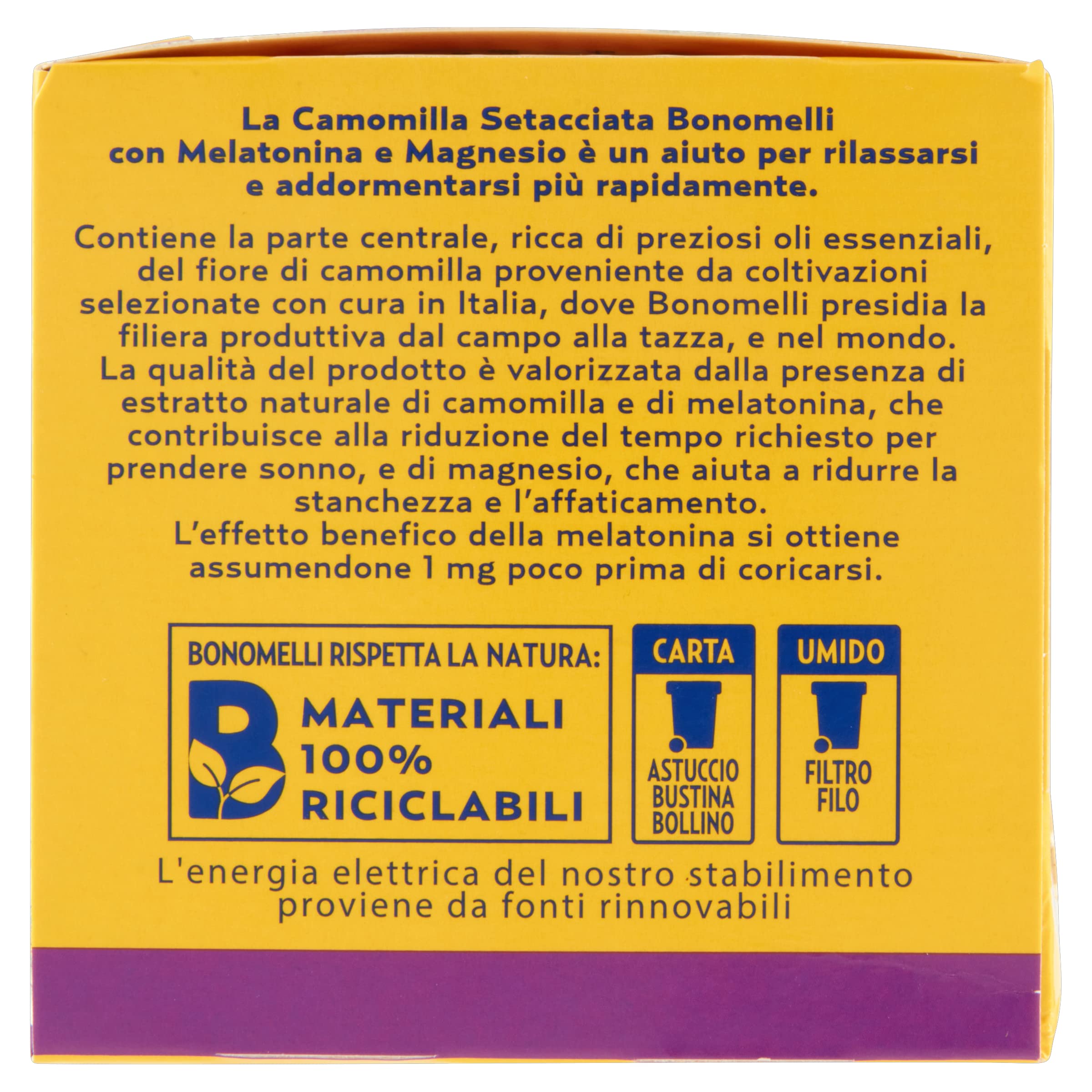 bonomelli-camomilla-setacciata-con-melatonina-e-magnesio-14-bustine-da-35g image 3