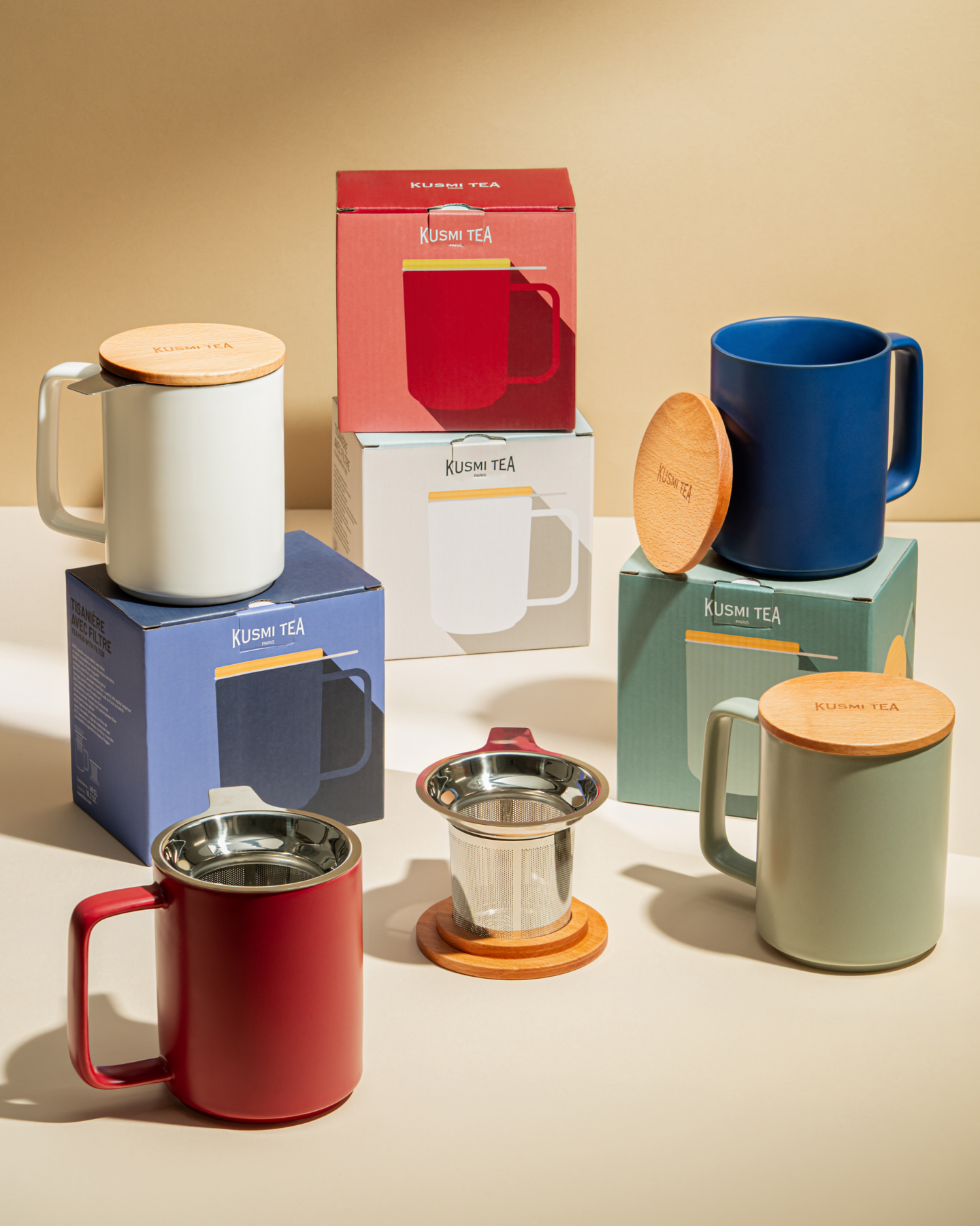 kusmi-tea-tisaniera-in-porcellana-con-filtro-48-cl-coperchio-faggio image 2