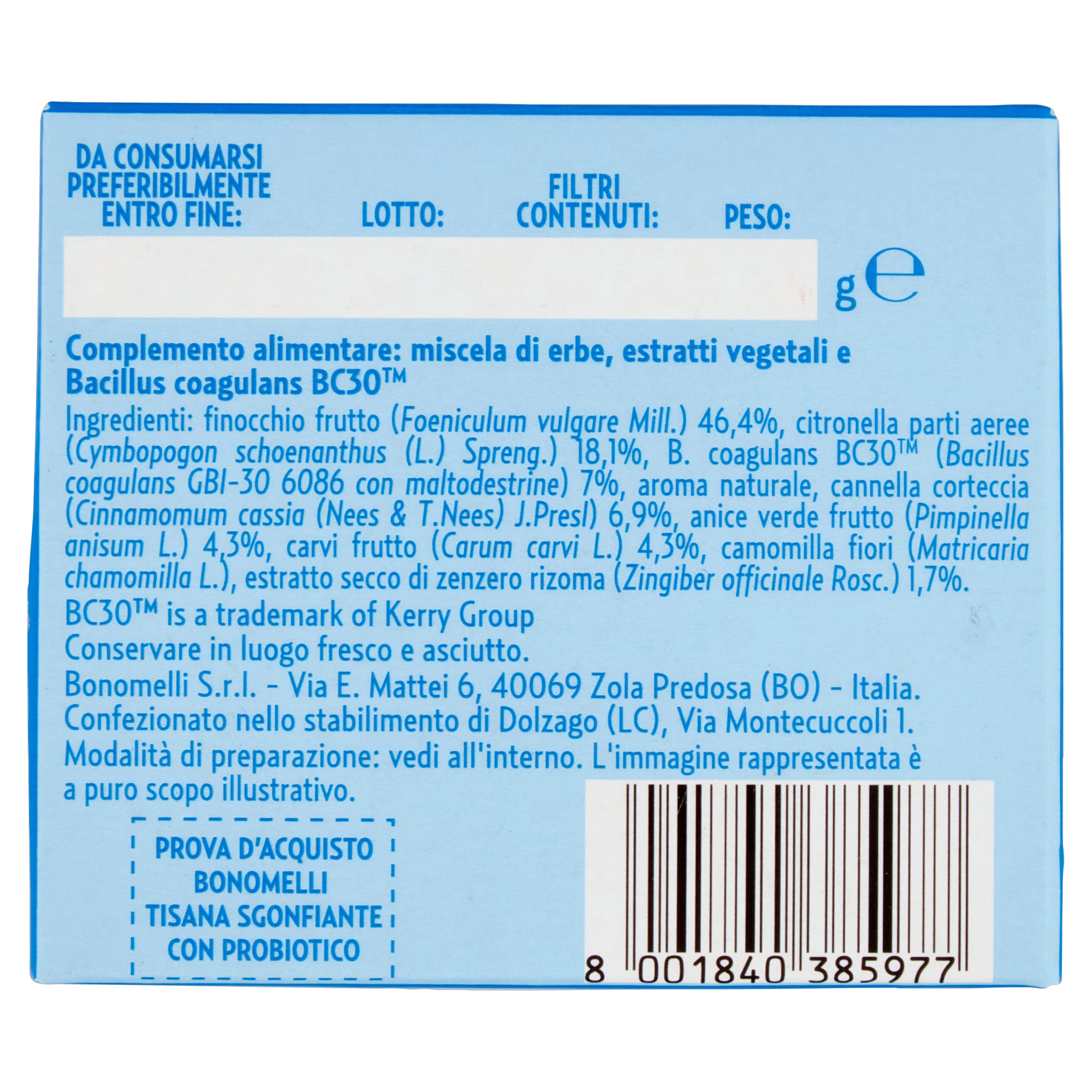 bonomelli-tisana-probiotica-sgonfiante-finocchio-anice-carvi-10-filtri-da-20g image 5