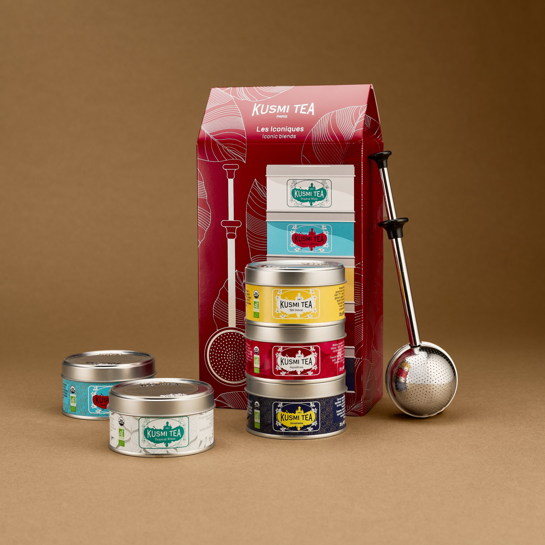 kusmi-tea-cofanetto-iconico-bio-con-infusore-5-mini-t-e-infusioni-infusore image 2
