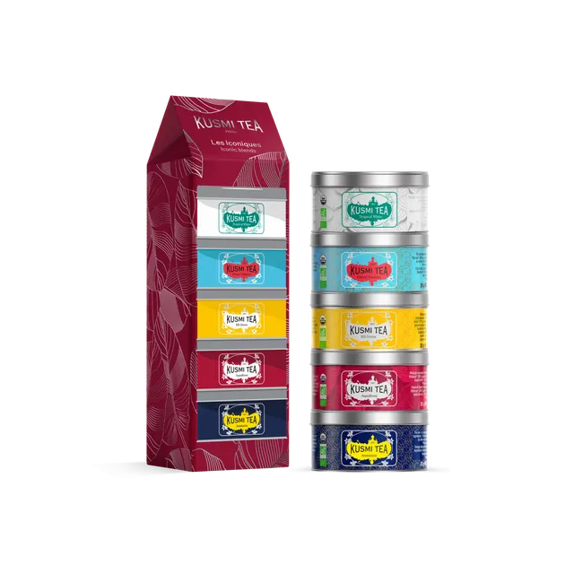 kusmi-tea-cofanetto-iconico-bio-5-t-e-infusi-biologici-in-miniatura-sfusi image 1