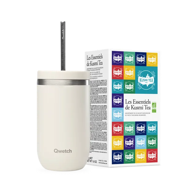 kusmi-tea-set-t-freddi-da-asporto-cold-cup-isotermica-47-cl-sabbia-t-e-infusi image 1
