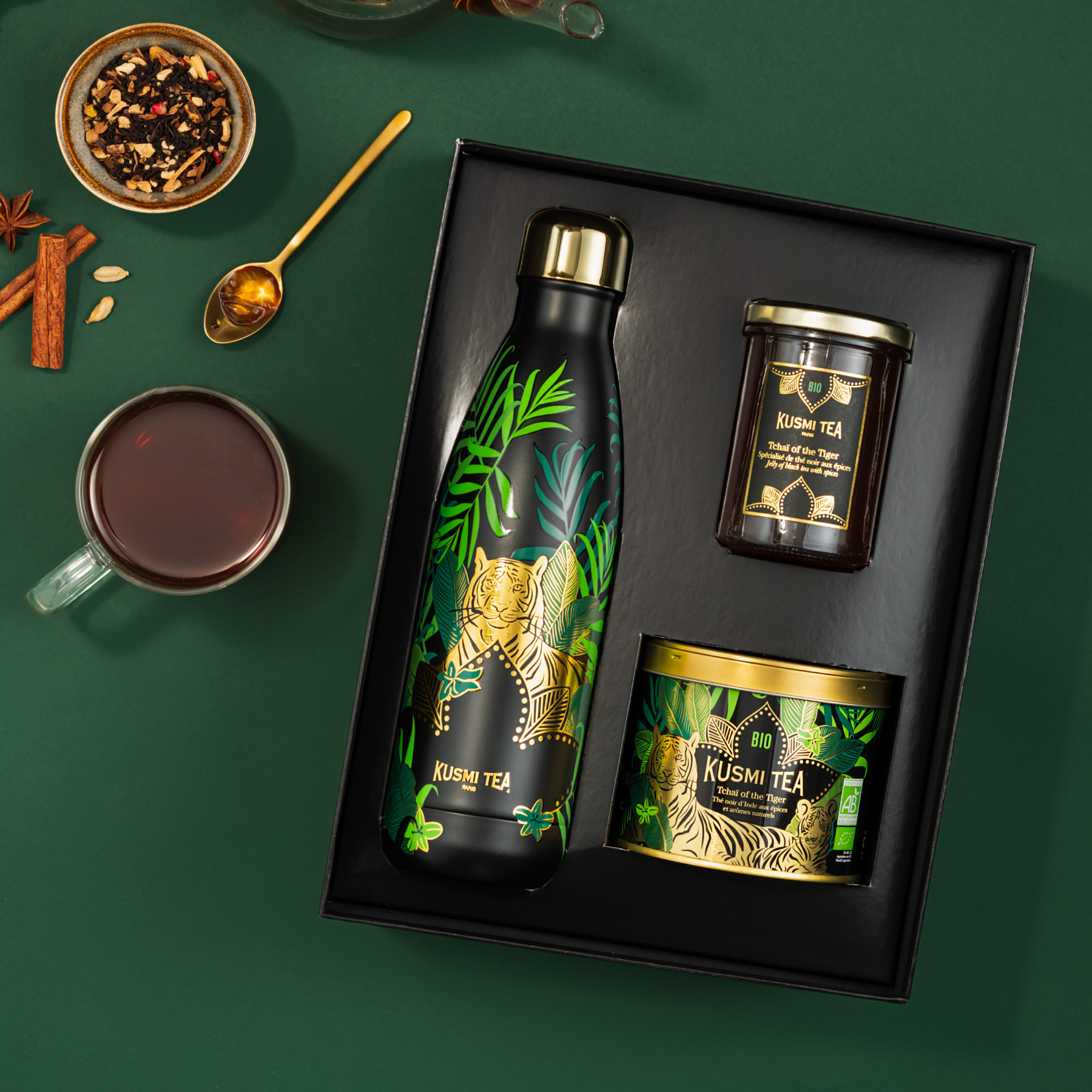 kusmi-tea-cofanetto-tcha-of-the-tiger-set-regalo-t-nero-speziato-bio-100g-con-sp image 3