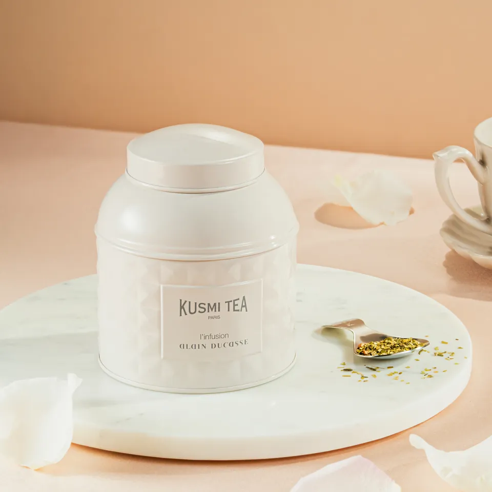 kusmi-tea-l-infusion-alain-ducasse-bio-infuso-timo-limone-verbena-basilico image 1