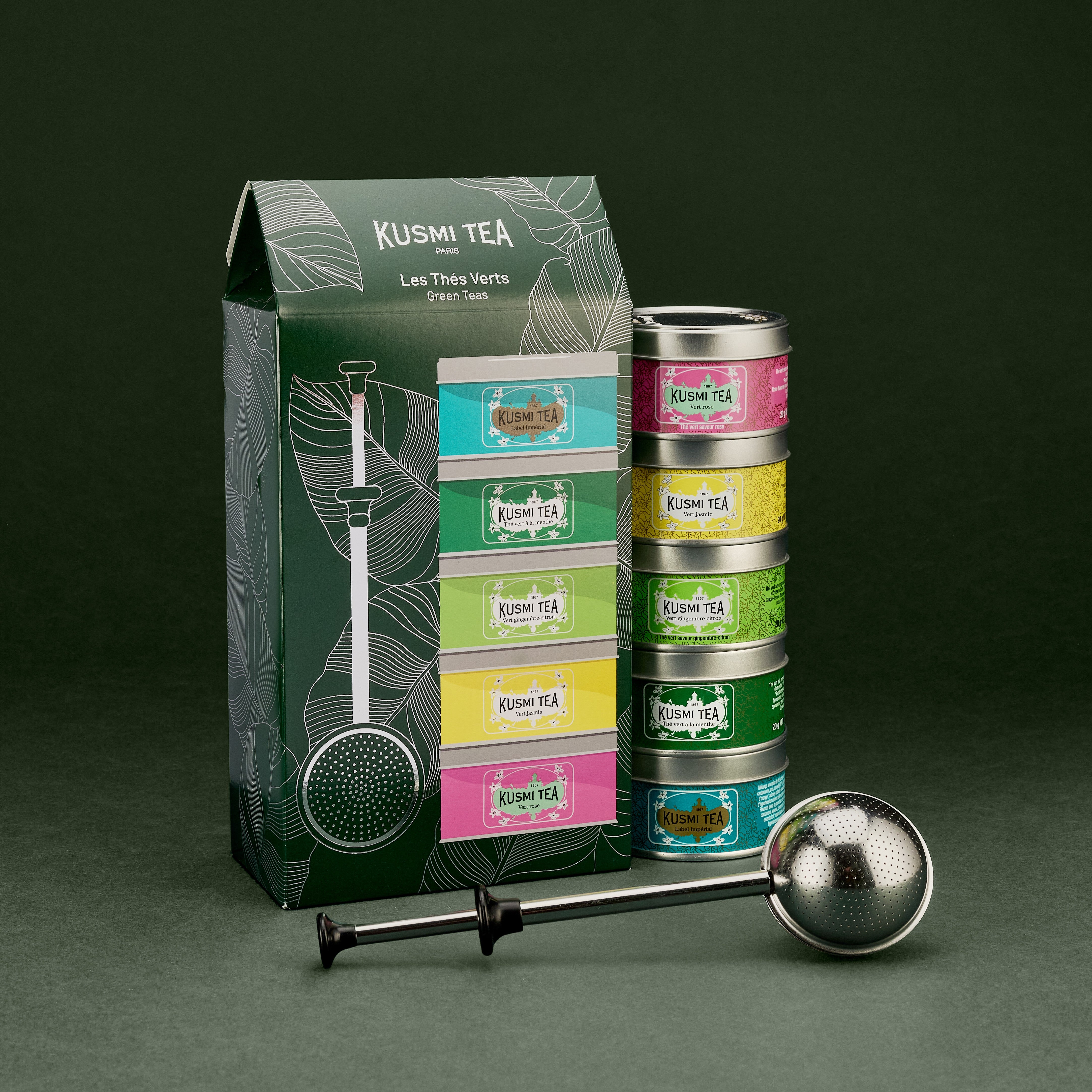kusmi-tea-cofanetto-t-verdi-bio-5-miniature-sfuse-con-infusore-telescopico image 2
