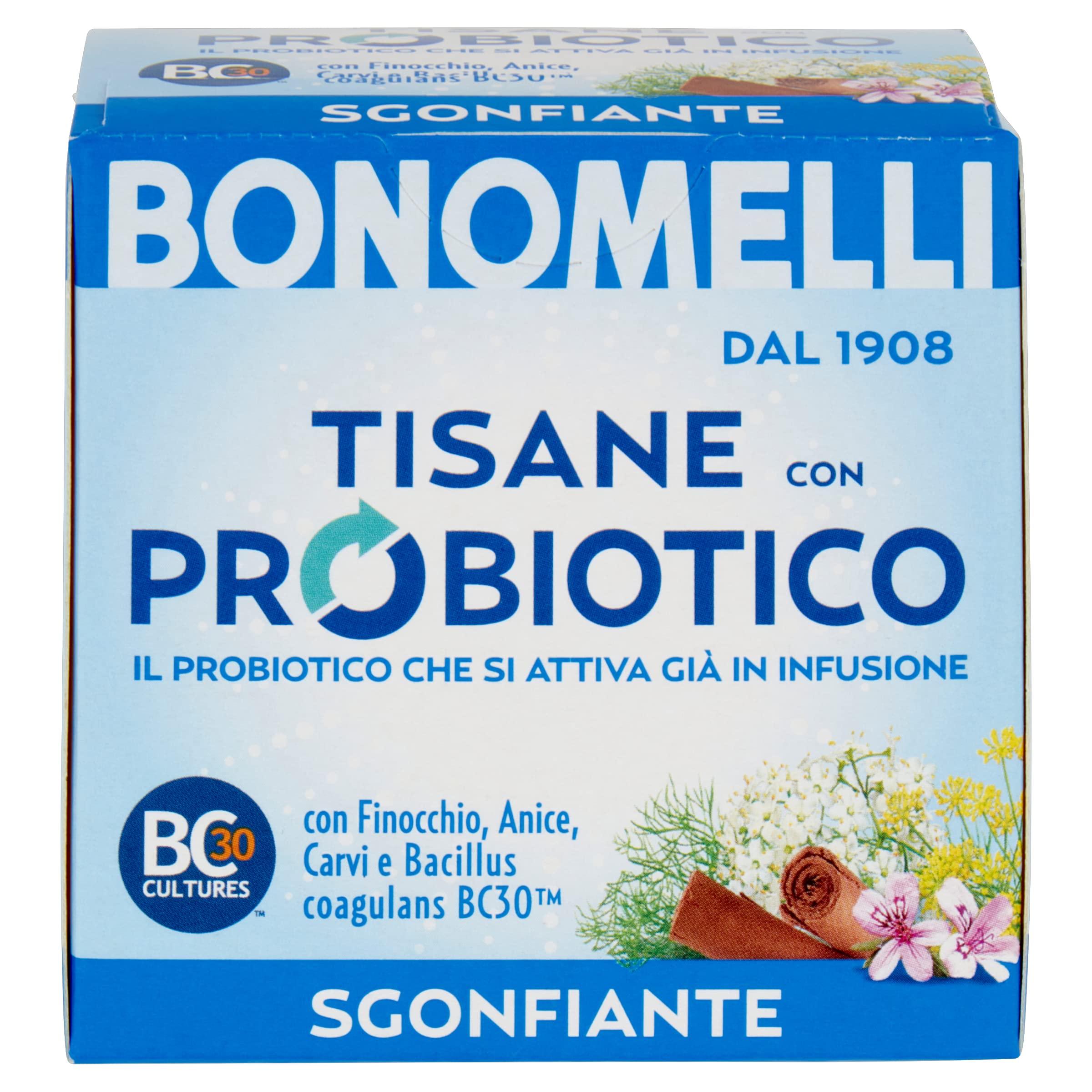 bonomelli-tisana-probiotica-sgonfiante-finocchio-anice-carvi-10-filtri-da-20g image 2