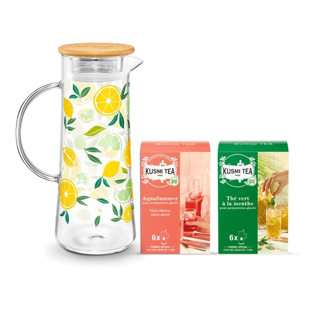 kusmi-tea-assortimento-t-freddi-da-comporre-caraffa-vetro-1-2-l-2-miscele-glac image 1