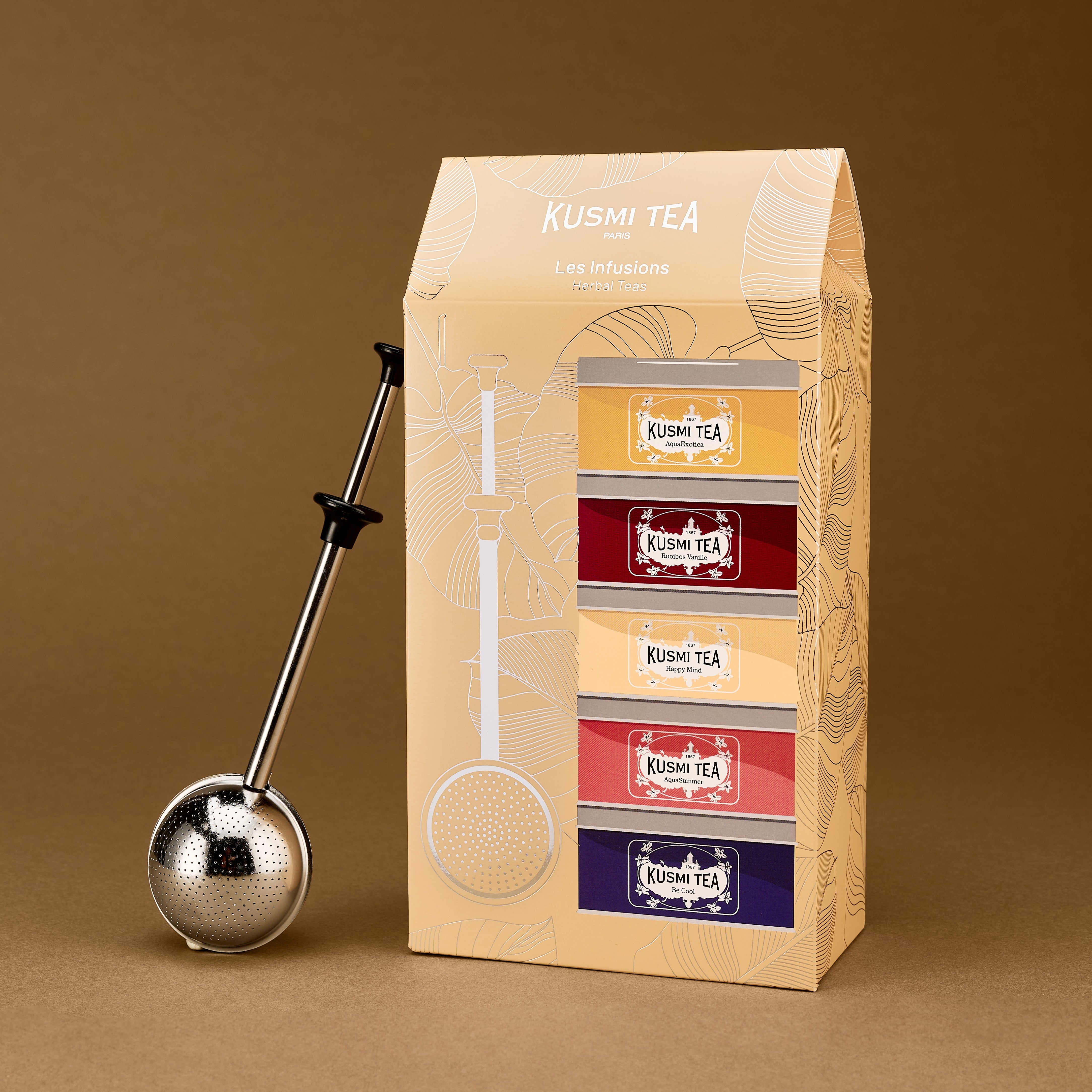 kusmi-tea-cofanetto-infusi-bio-5-miniature-con-infusore image 3