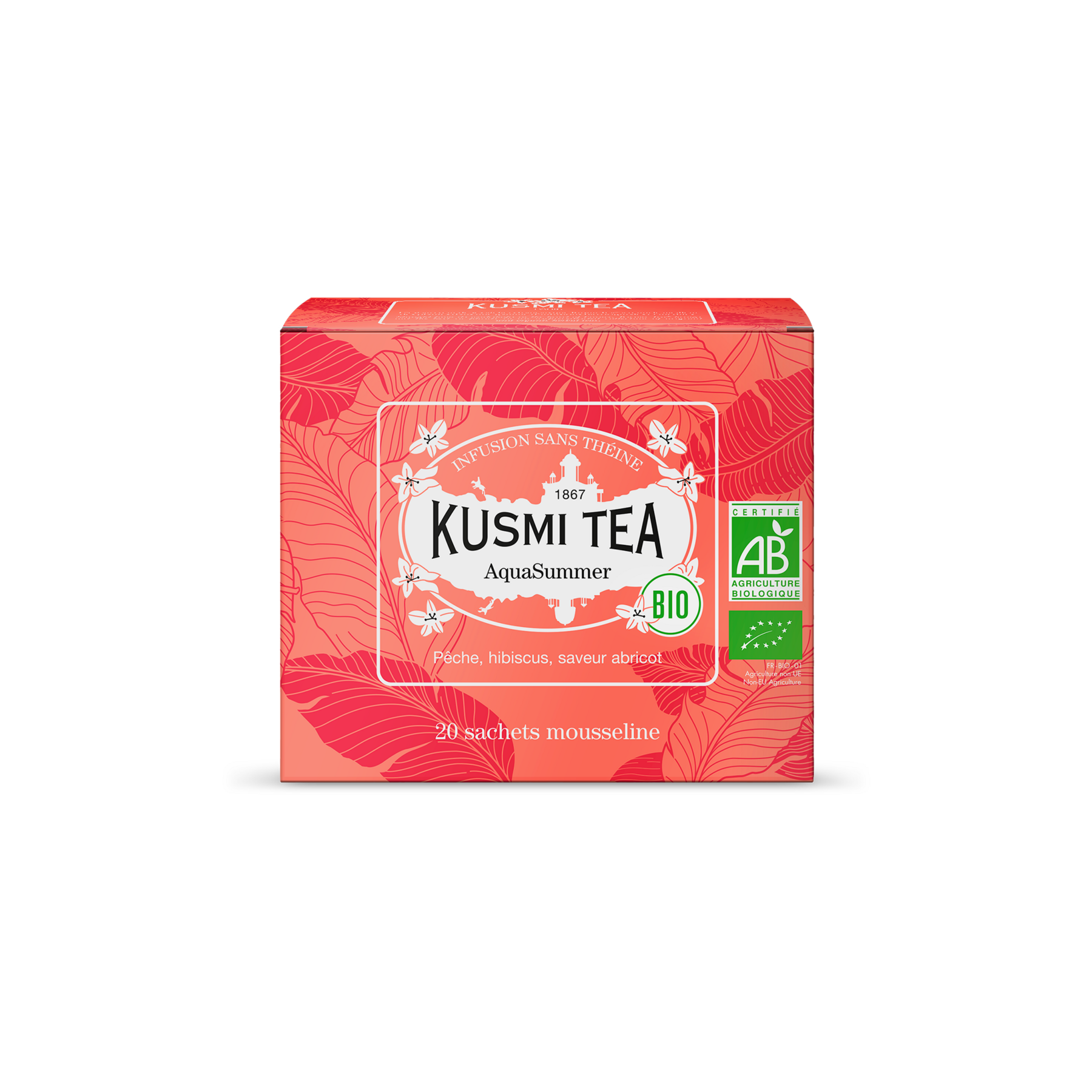 kusmi-tea-aquasummer-bio-tisana-biologica-senza-teina-ibisco-pesca-e-albicocca image 8