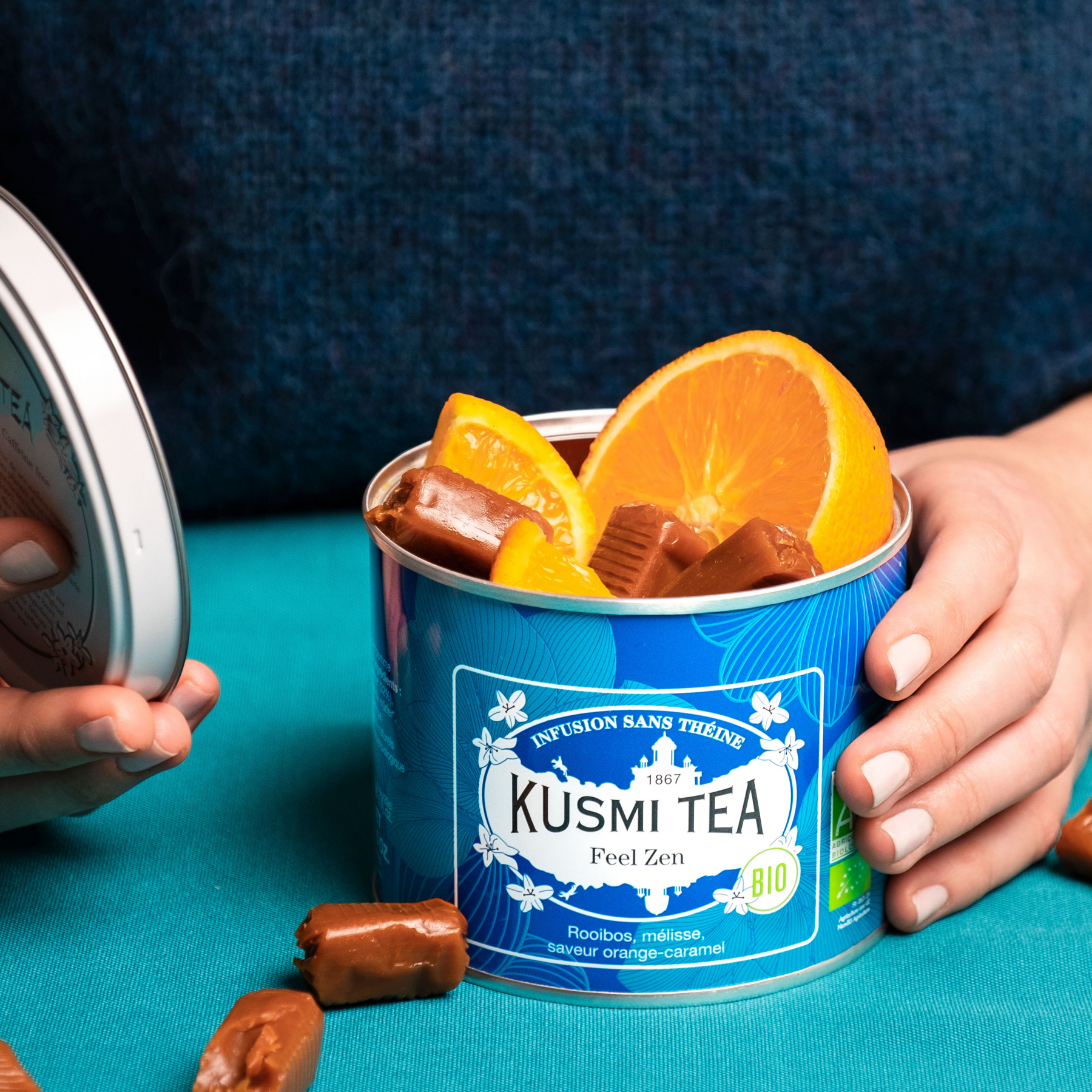 kusmi-tea-feel-zen-bio-infuso-rooibos-mela-e-arancia-senza-teina image 1