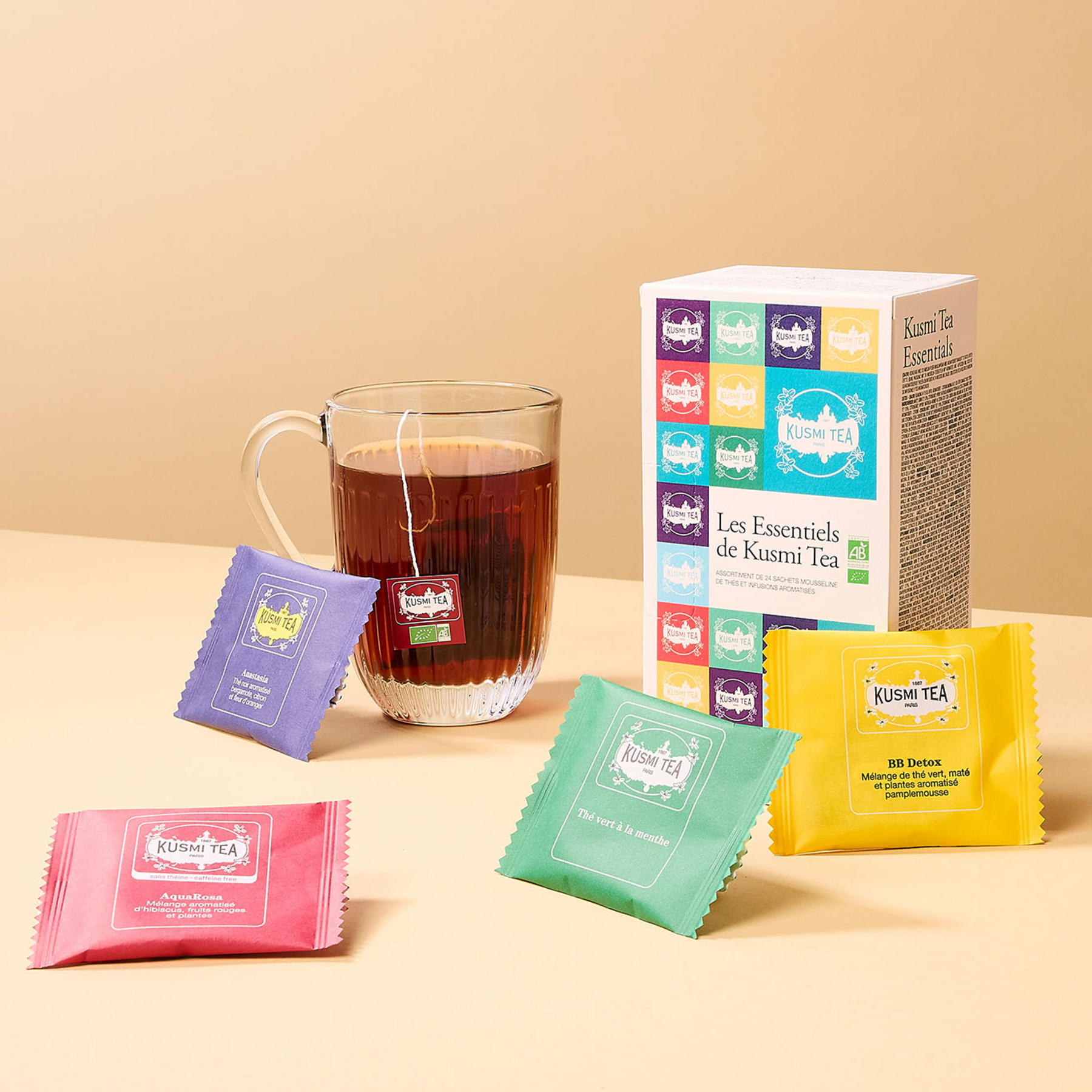 kusmi-tea-cofanetto-les-essentiels-bio-24-bustine-8-mix-aromatizzati image 3