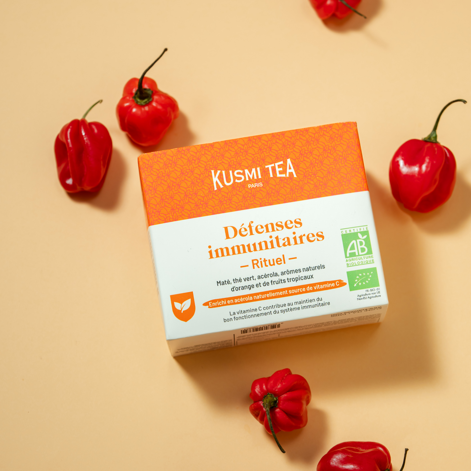 kusmi-tea-rituale-difese-immunitarie-miscela-mate-e-t-verde-bio-arancia-e-acerol image 2